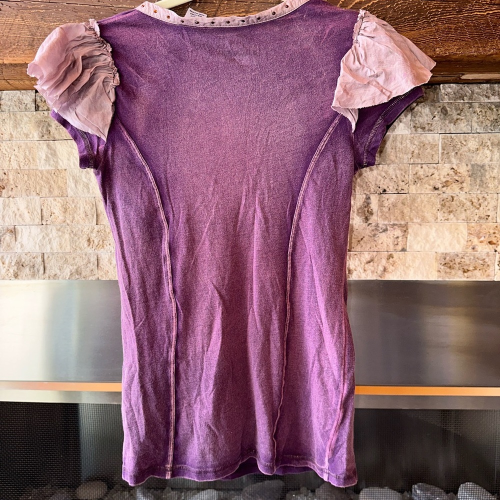 Miss Me Purple Ruffled Top - Picture 3 of 3